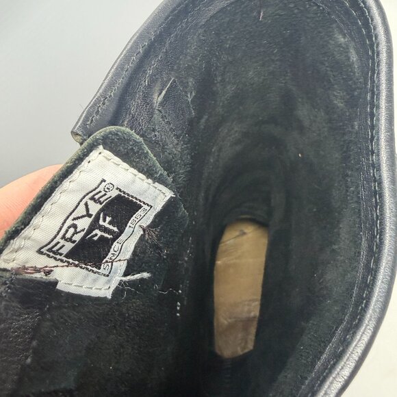 Frye Veronica Slouch Boots tall black leather 10 women's - Picture 14 of 16